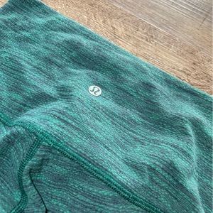 Lululemon Wunder Under Crop  Hi-Rise Diamond Jacquard Space Dye Jungle Forage